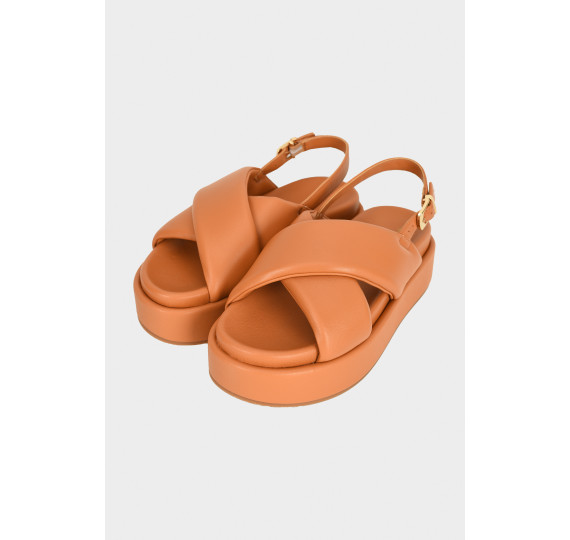 Жіночі босоніжки коричневі TOSCA BLU SHOES - 1113394 фото 4