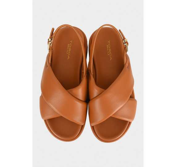 Жіночі босоніжки коричневі TOSCA BLU SHOES - 1113394 фото 2